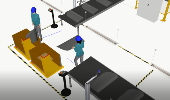 Simulation people working